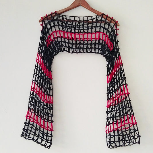 Crocheted Mesh Shrug
